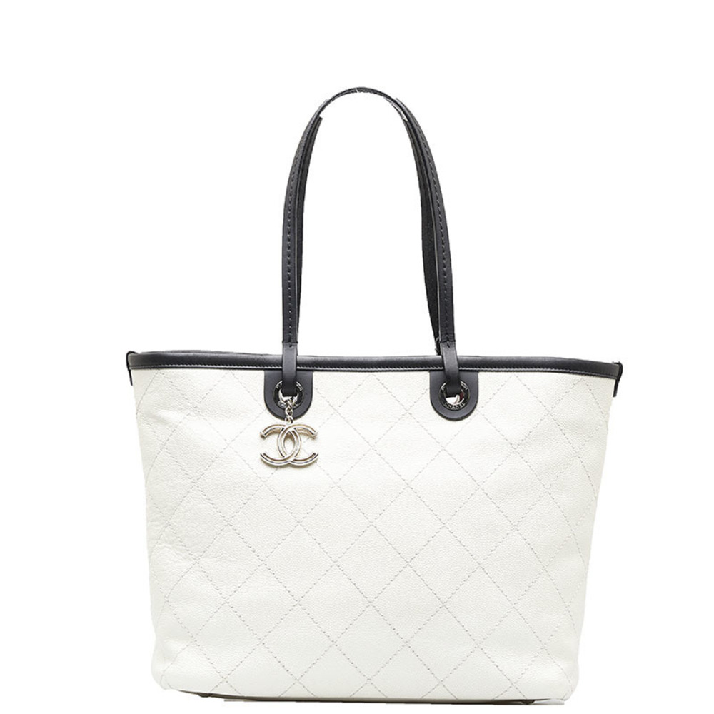 Chanel Coco Mark Tote Bag Shoulder Bag White